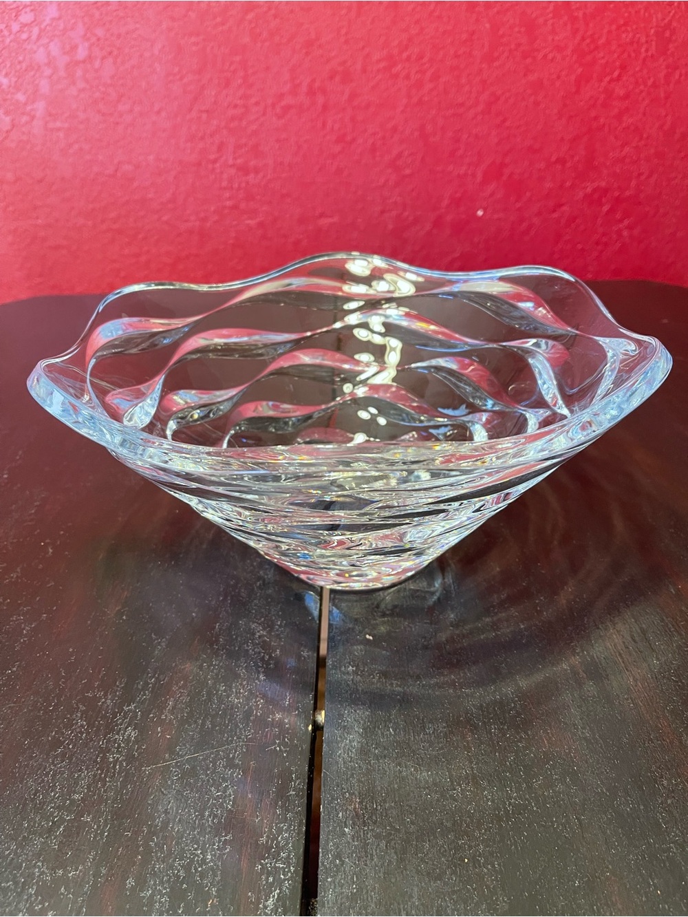 Vintage Cristal D'Arques-Durand Crescendo Centerpiece Bowl